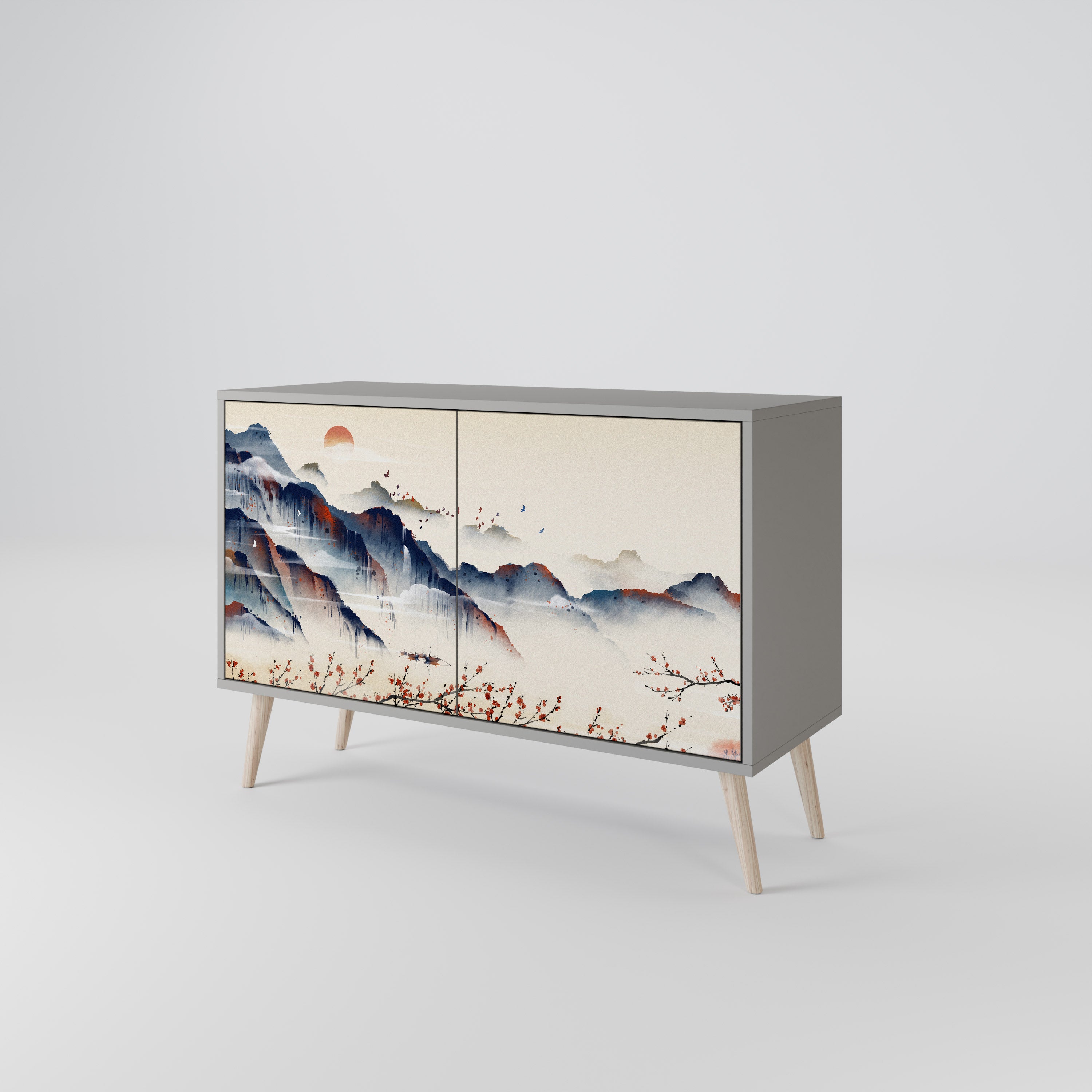 JAPANESE LANDSCAPE 2-Door Sideboard