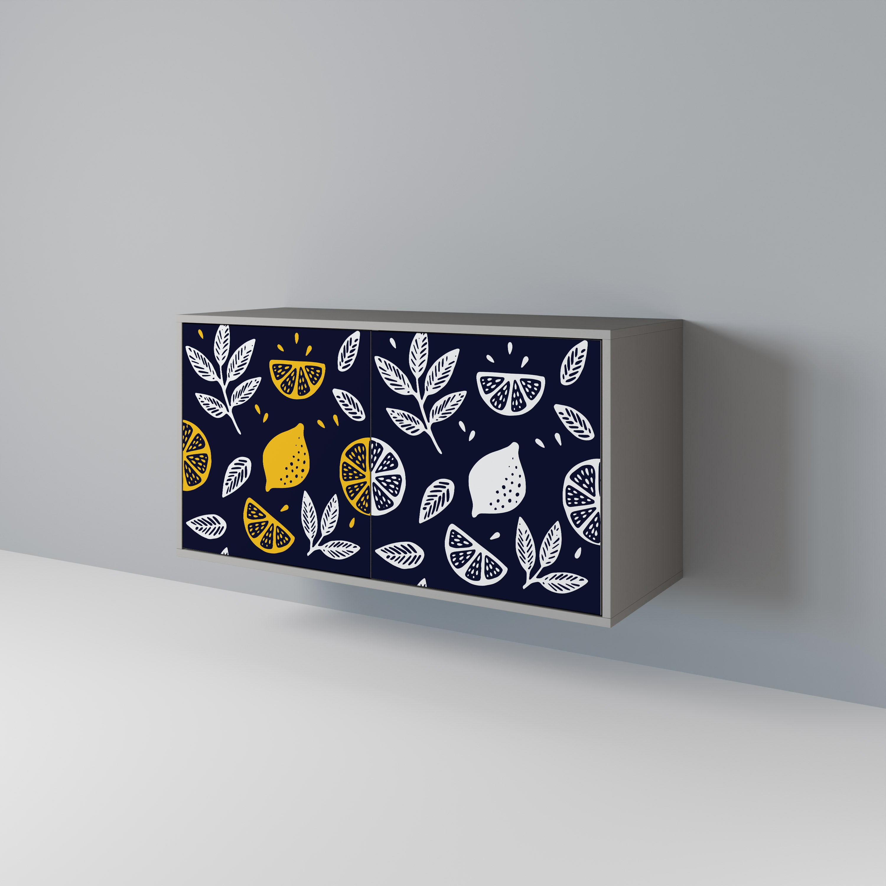 CITRUS BLACK AND WHITE 2-Door Sideboard