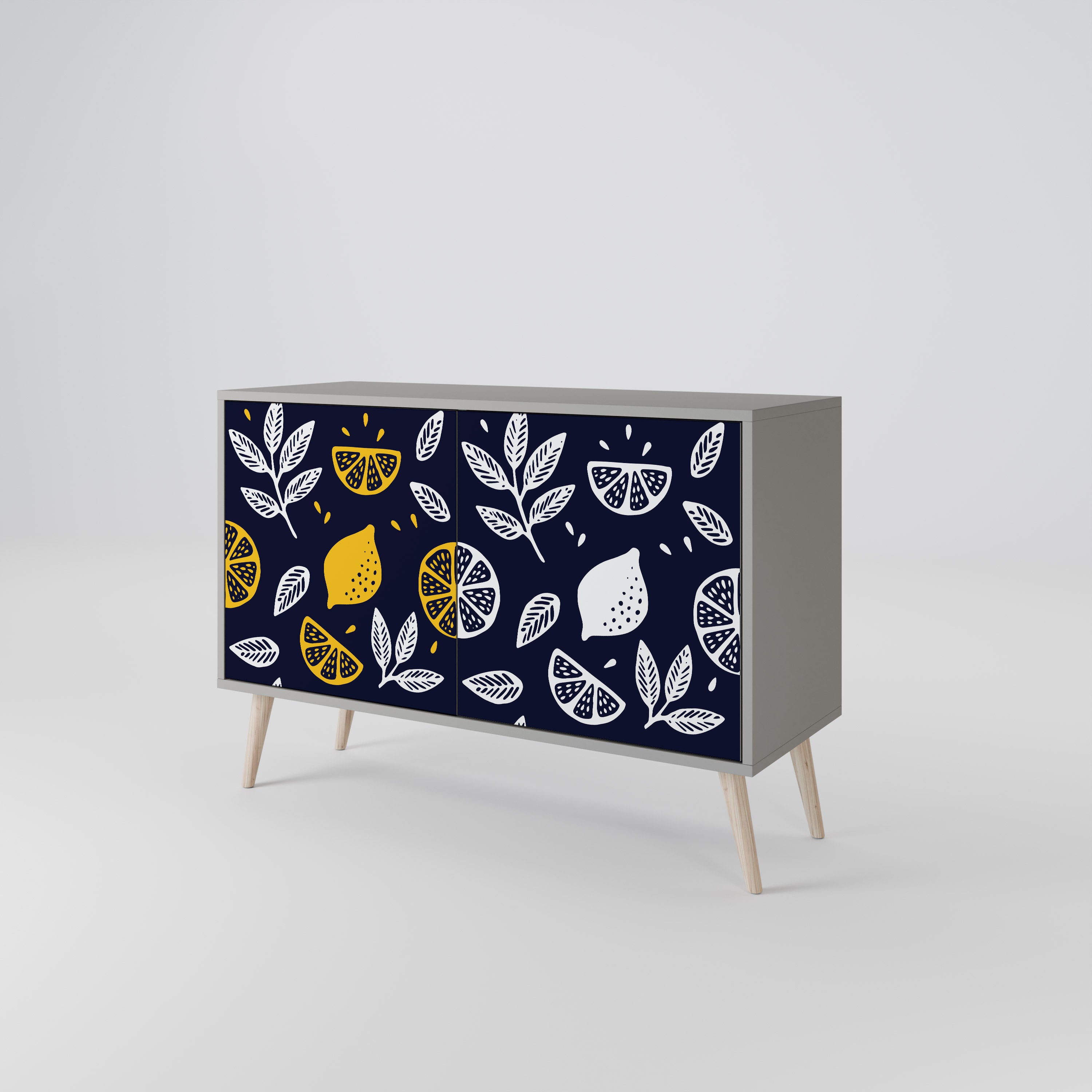 CITRUS BLACK AND WHITE 2-Door Sideboard
