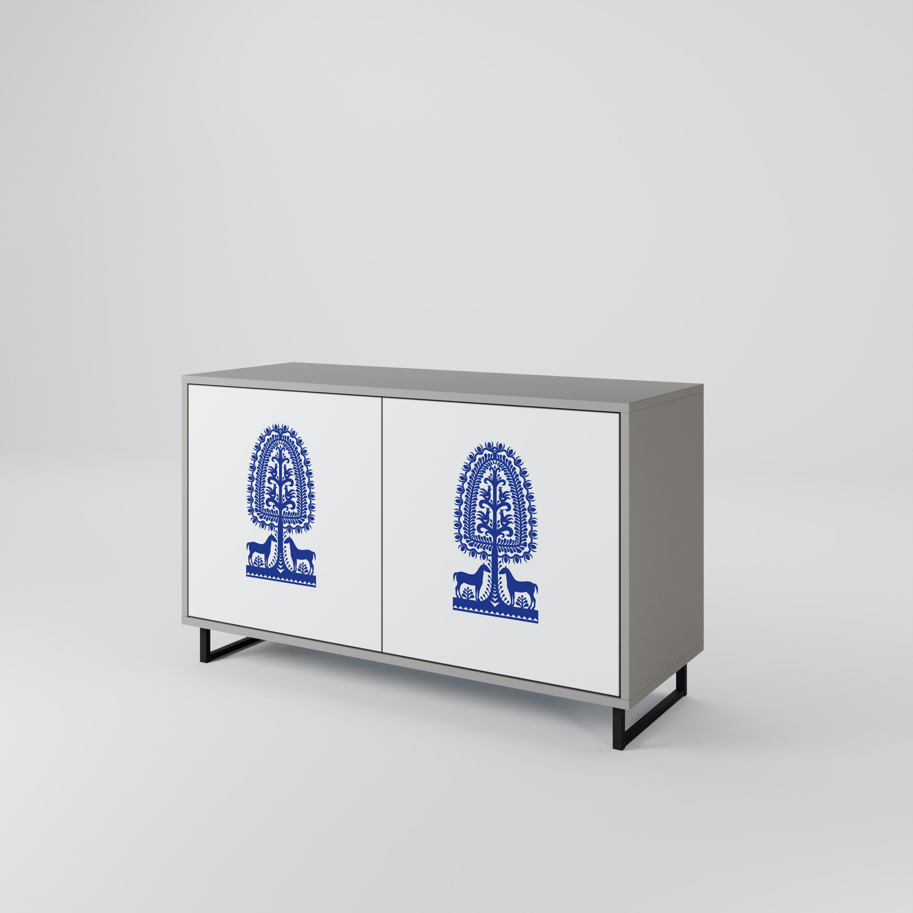 POLISH FOLK ART 2-Door Sideboard