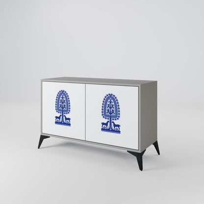 POLISH FOLK ART Dvoudveřová komoda