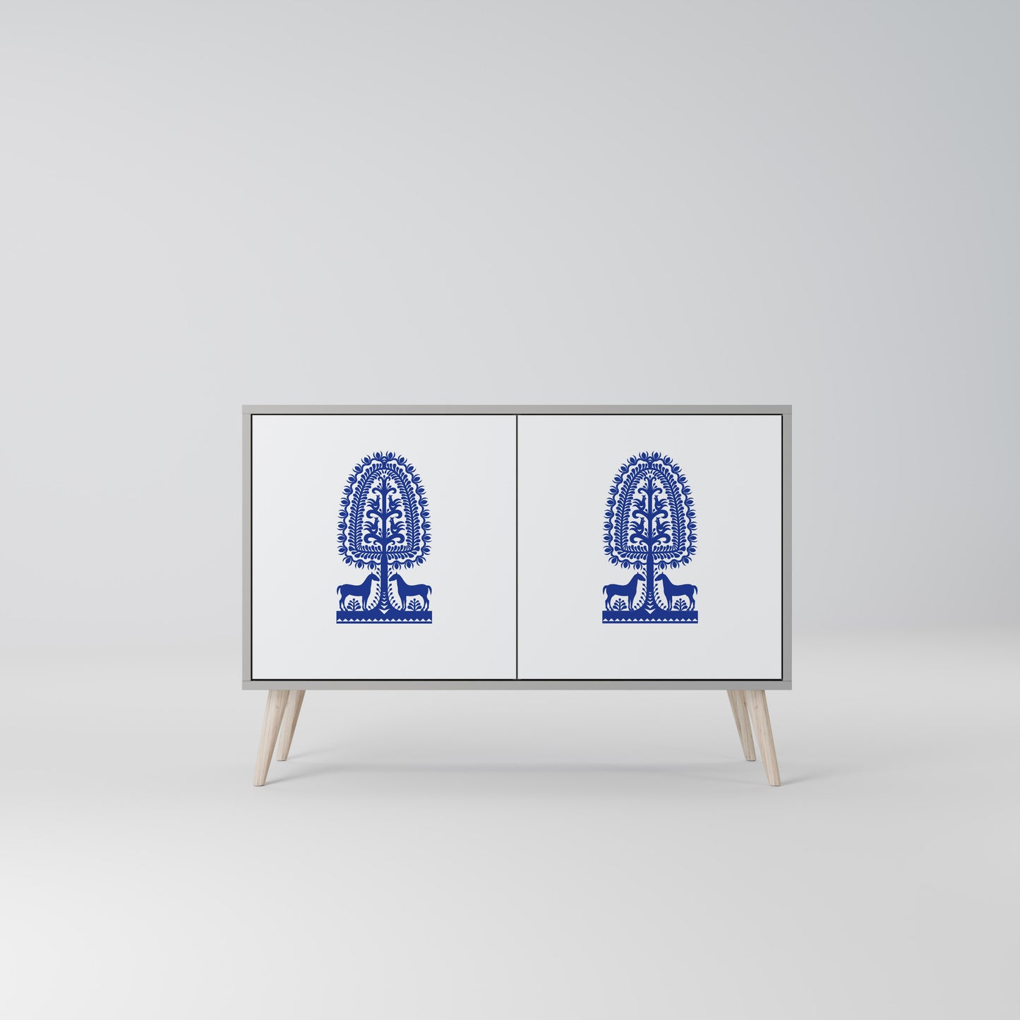 POLISH FOLK ART Dvoudveřová komoda