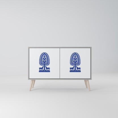 POLISH FOLK ART Dvoudveřová komoda