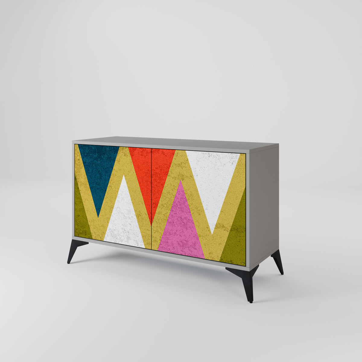 COLORFUL TRIANGLES Dvoudveřová komoda