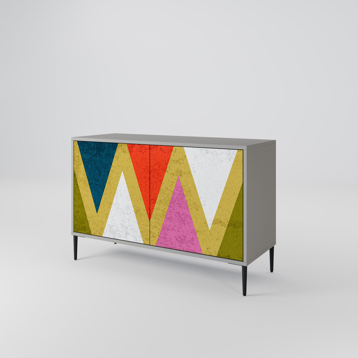 COLORFUL TRIANGLES Dvoudveřová komoda