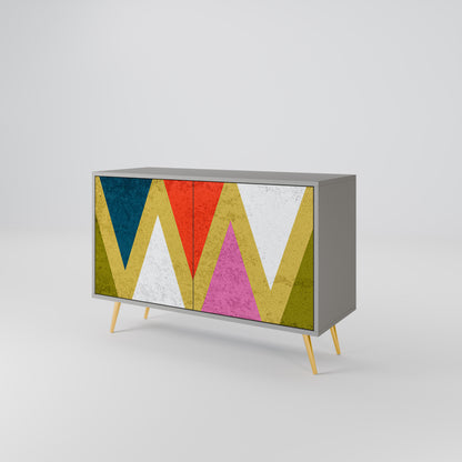 COLORFUL TRIANGLES Dvoudveřová komoda