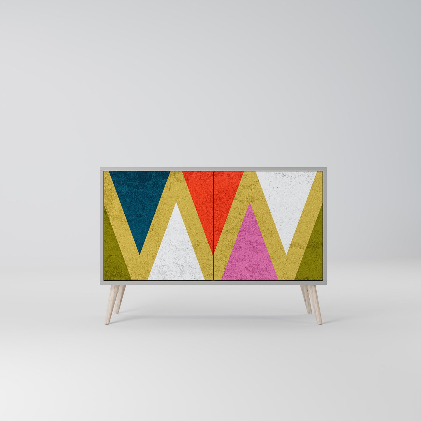 COLORFUL TRIANGLES Dvoudveřová komoda