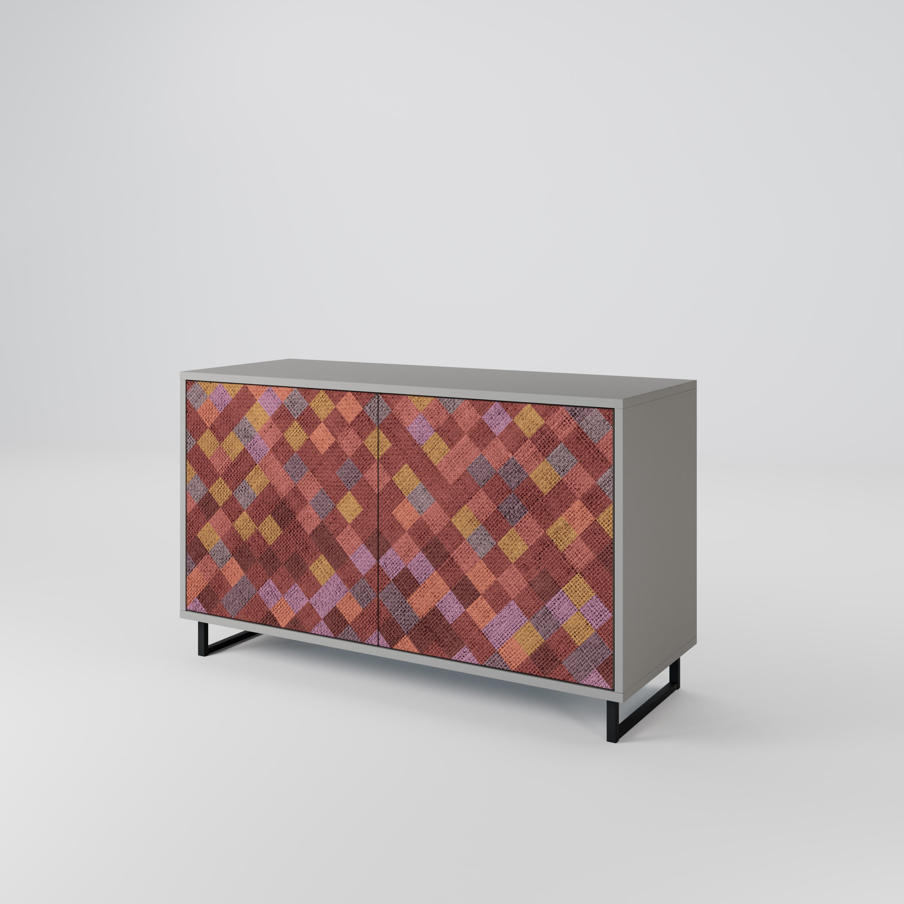 PAINTED SQUARES 2-Door Sideboard