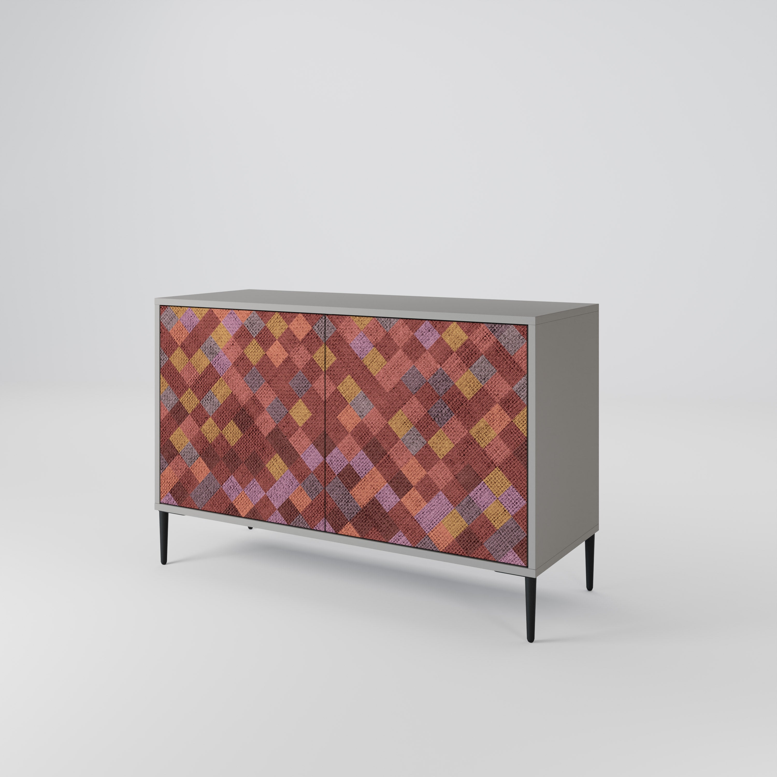 PAINTED SQUARES 2-Door Sideboard