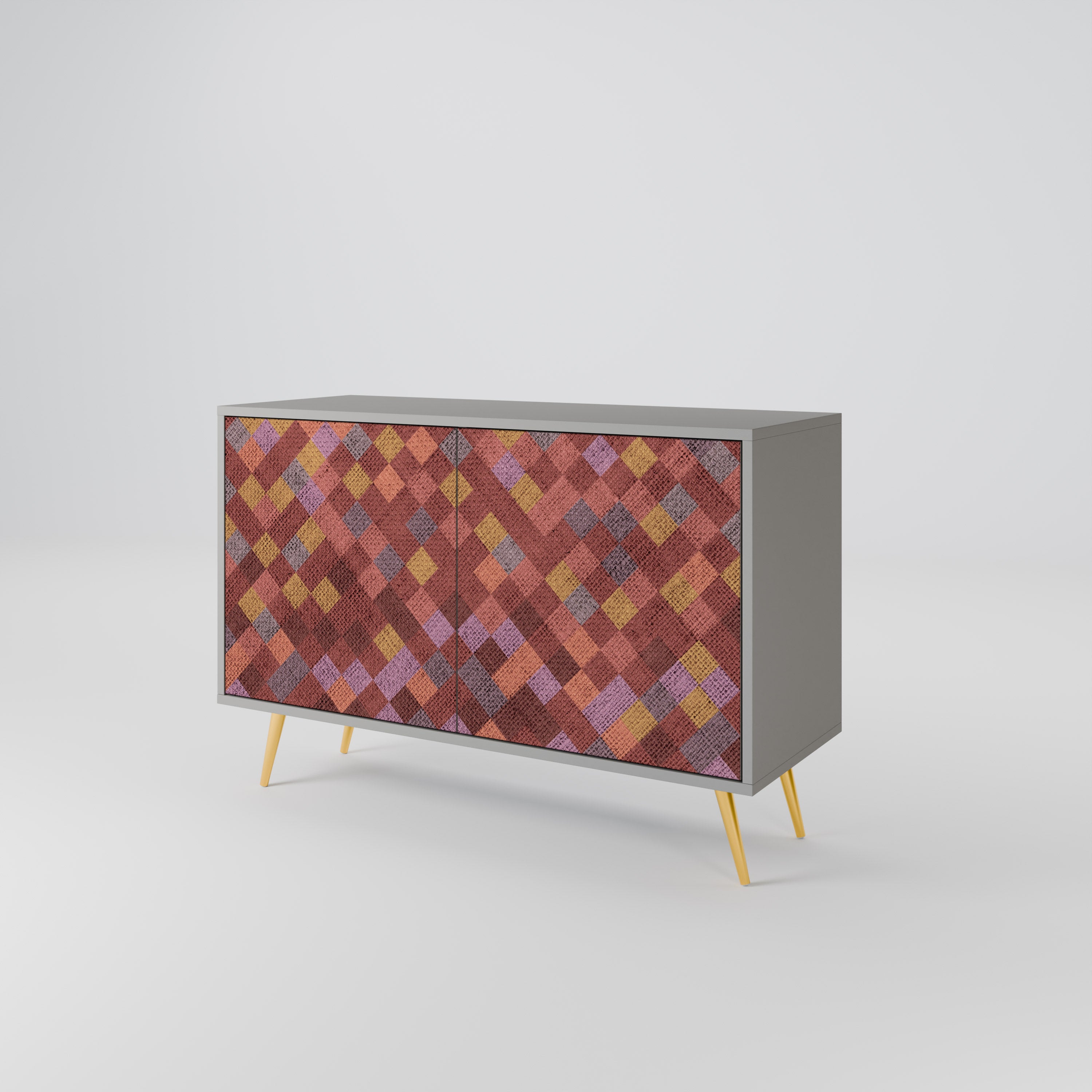 PAINTED SQUARES 2-Door Sideboard