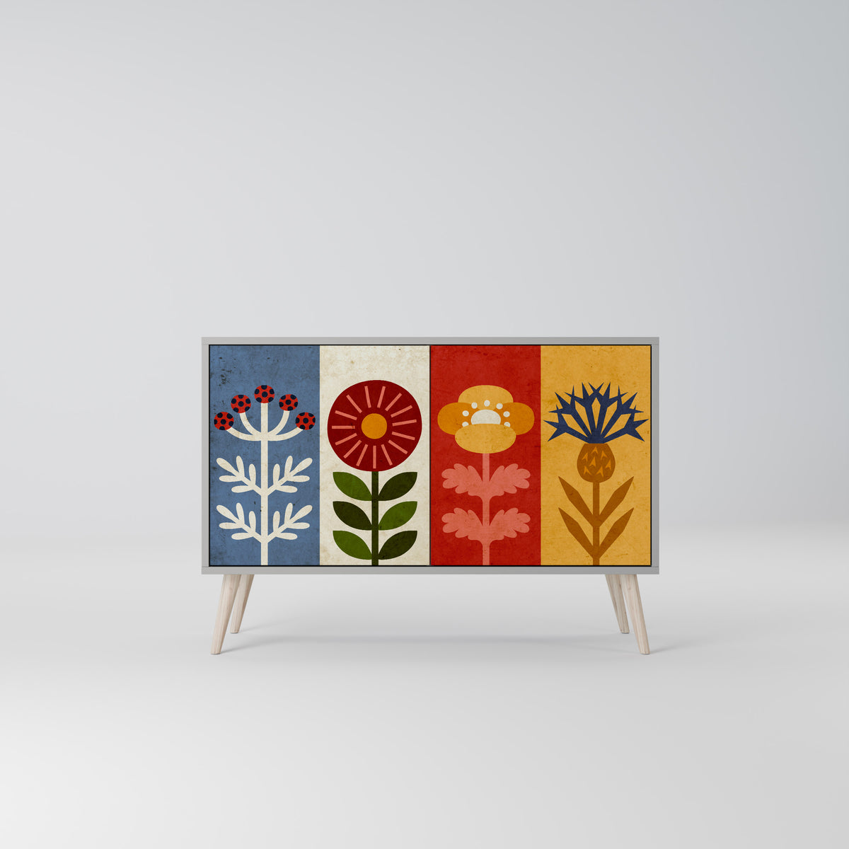 SCANDIC FLOWERET Dvoudveřová komoda