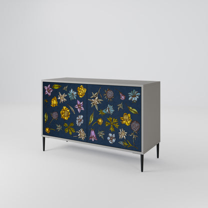 FLOWERS ON NAVY BLUE Dvoudveřová komoda