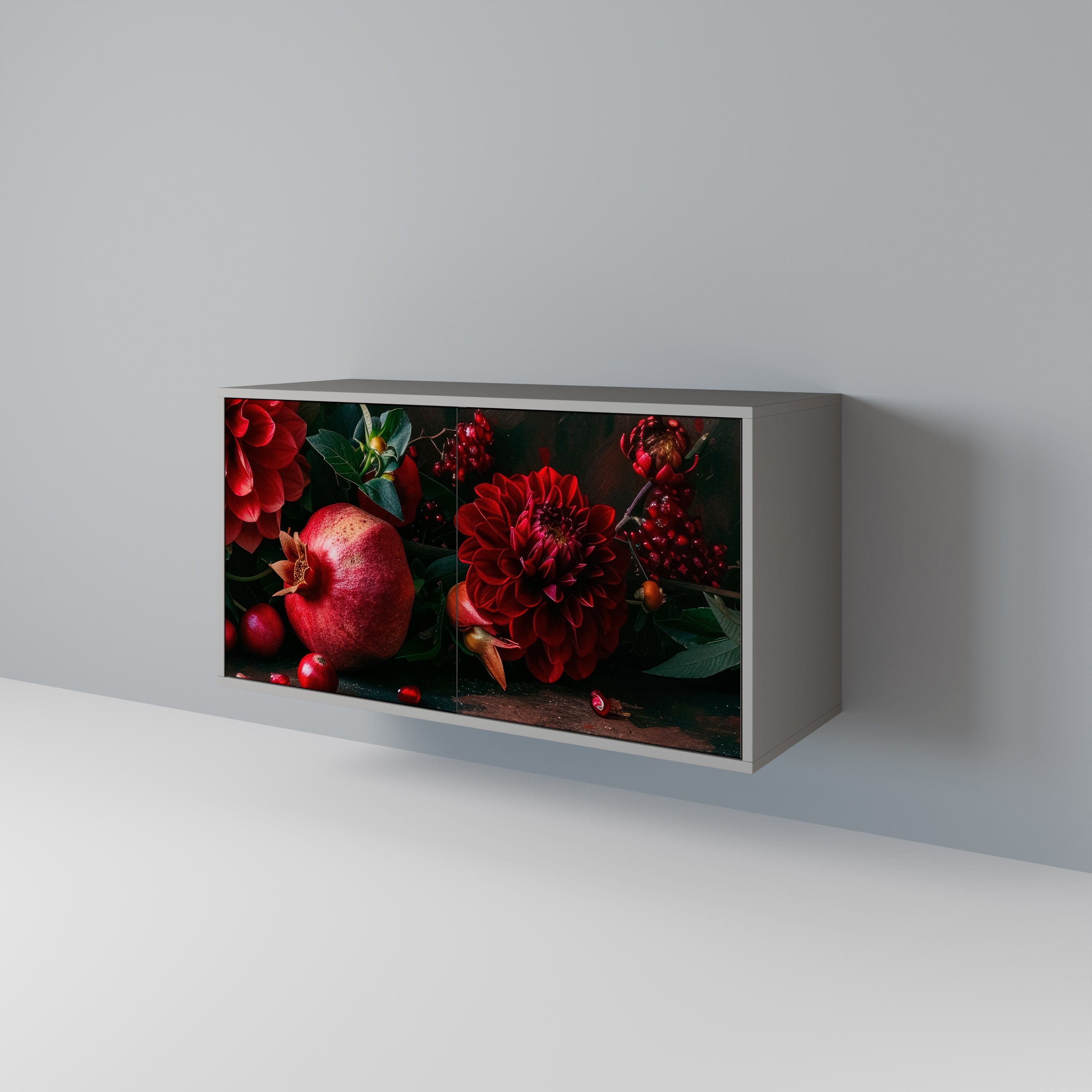 DAHLIAS AND POMEGRANATES 2-Door Sideboard