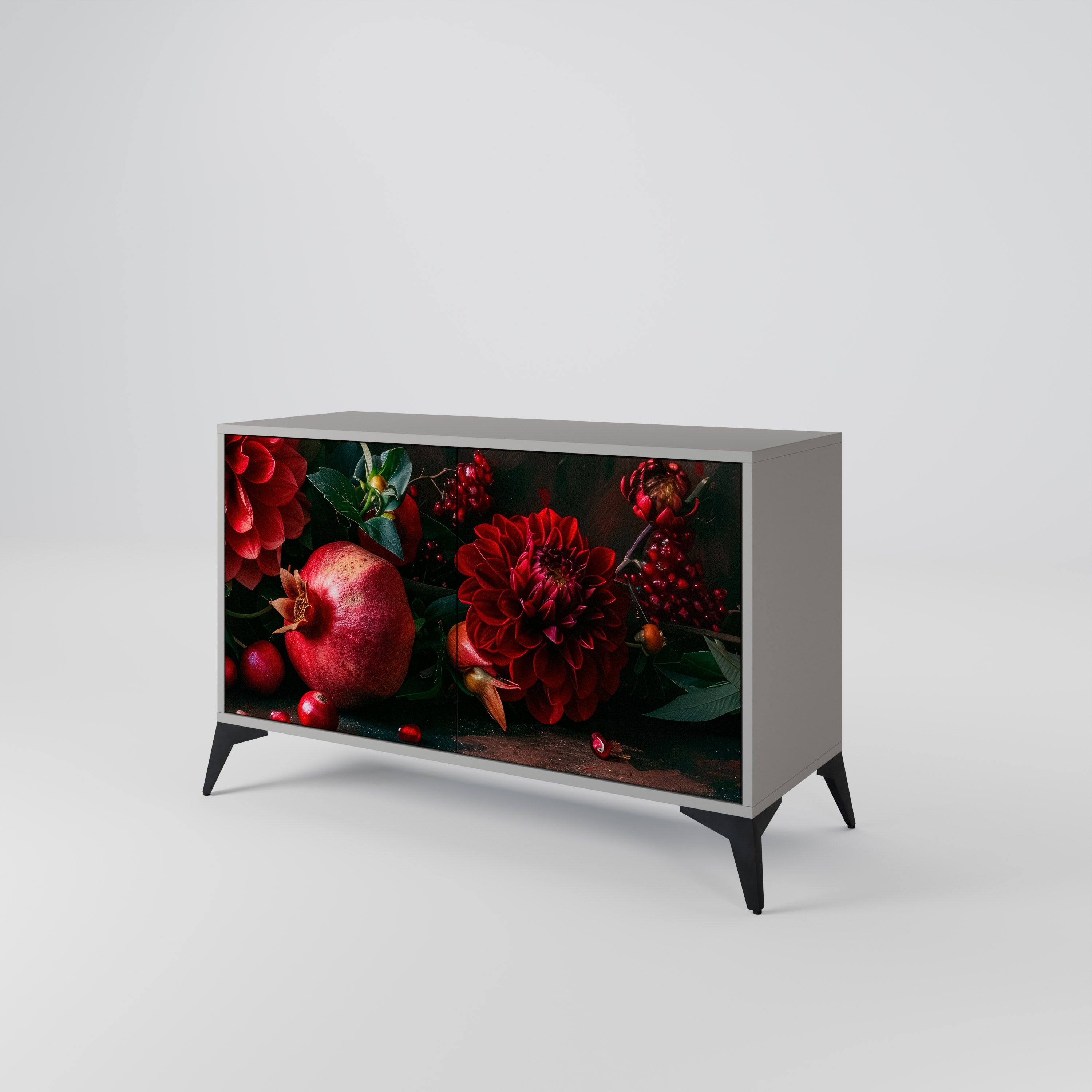 DAHLIAS AND POMEGRANATES 2-Door Sideboard