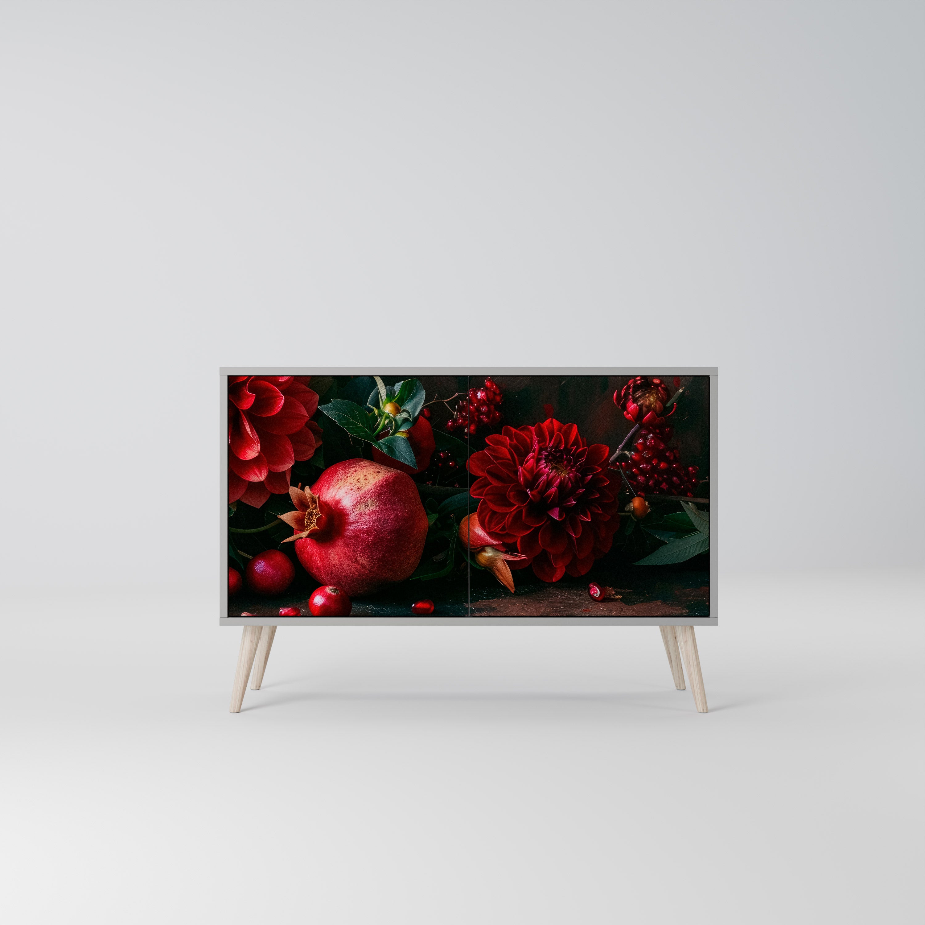 DAHLIAS AND POMEGRANATES 2-Door Sideboard