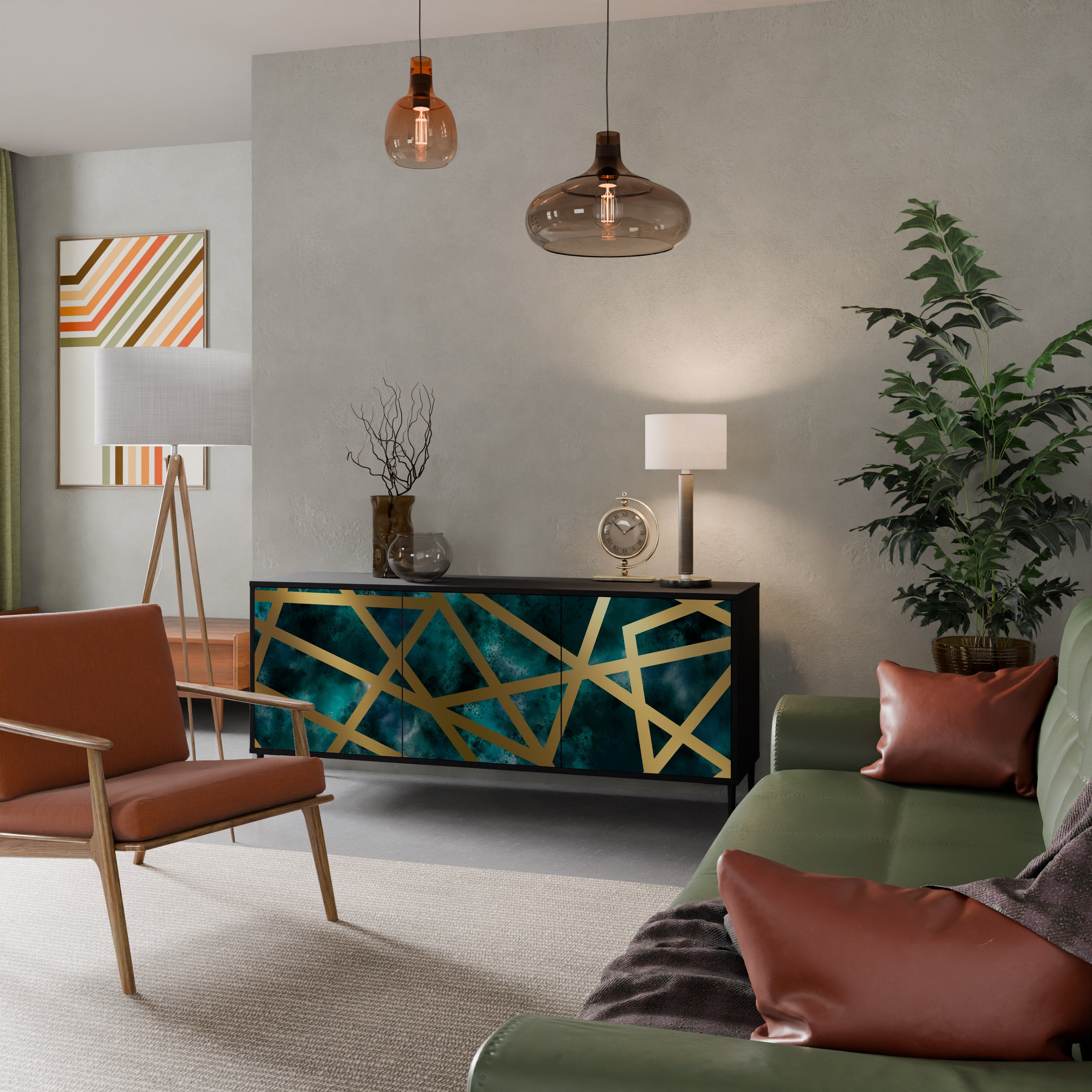 THE LABYRINTH OF GOLD Třídveřová komoda