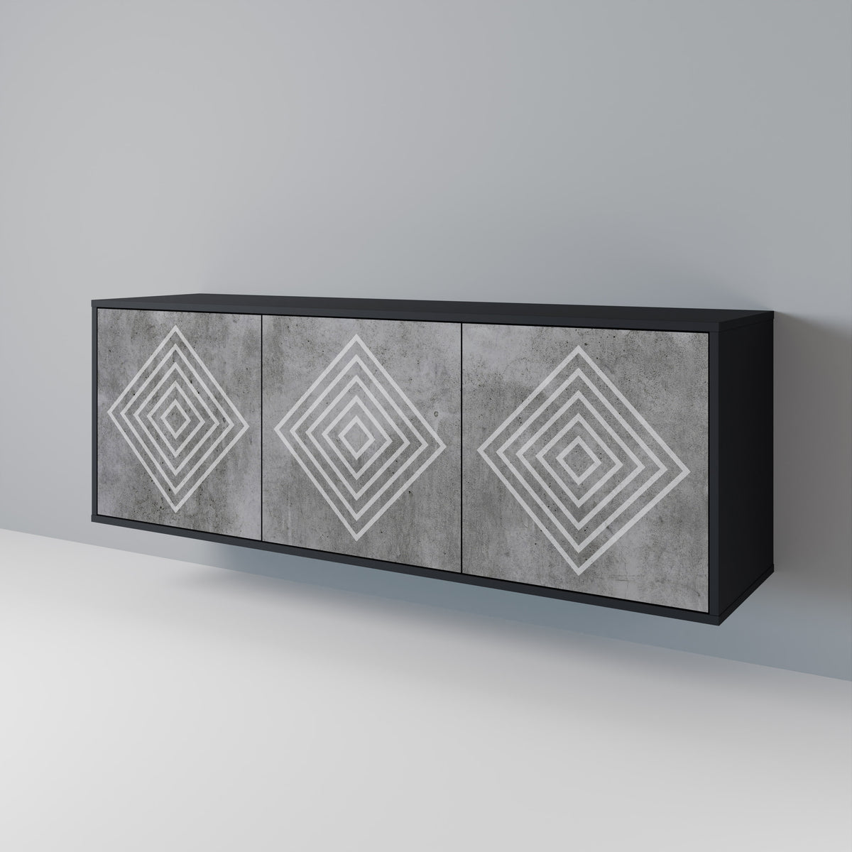 POLYGONAL ARTISTRY Třídveřová komoda