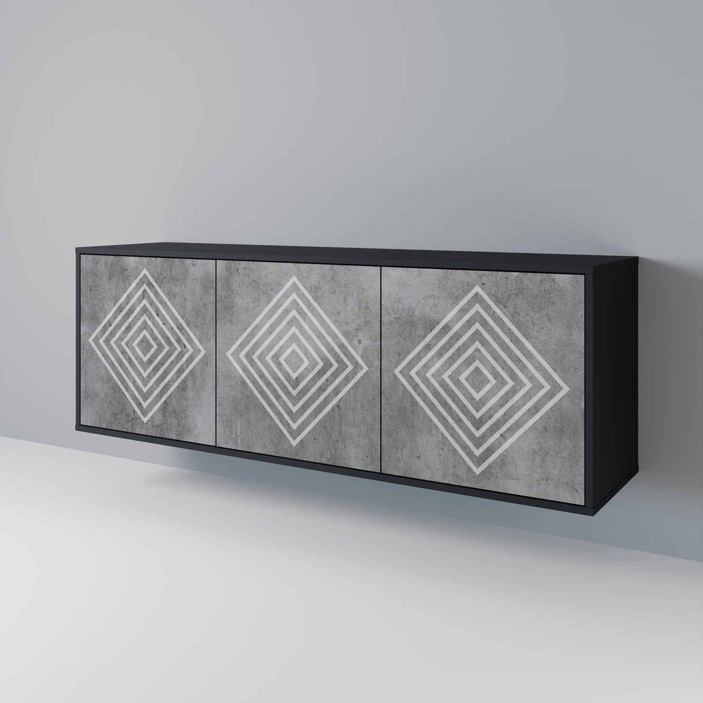 POLYGONAL ARTISTRY Třídveřová komoda
