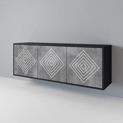POLYGONAL ARTISTRY Třídveřová komoda