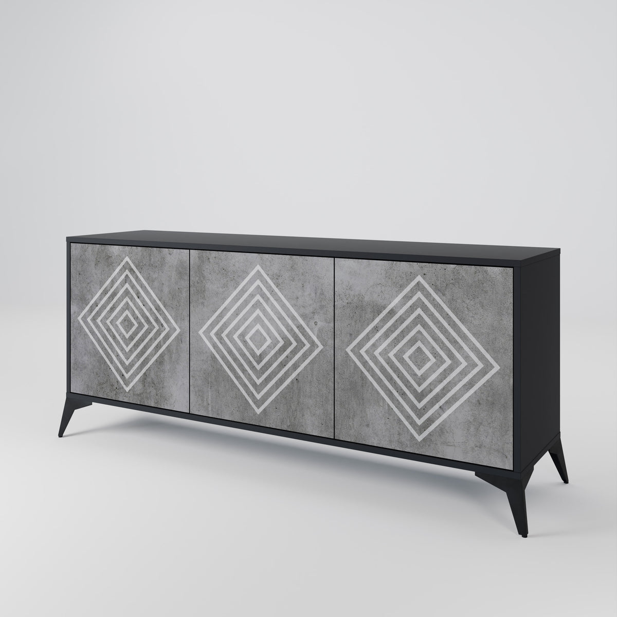 POLYGONAL ARTISTRY Třídveřová komoda