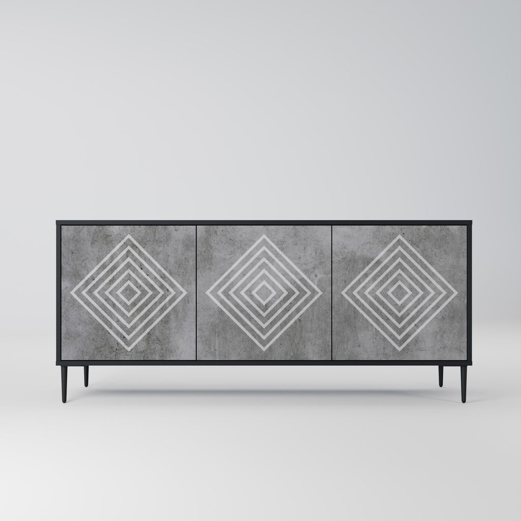 POLYGONAL ARTISTRY 3-Door Sideboard