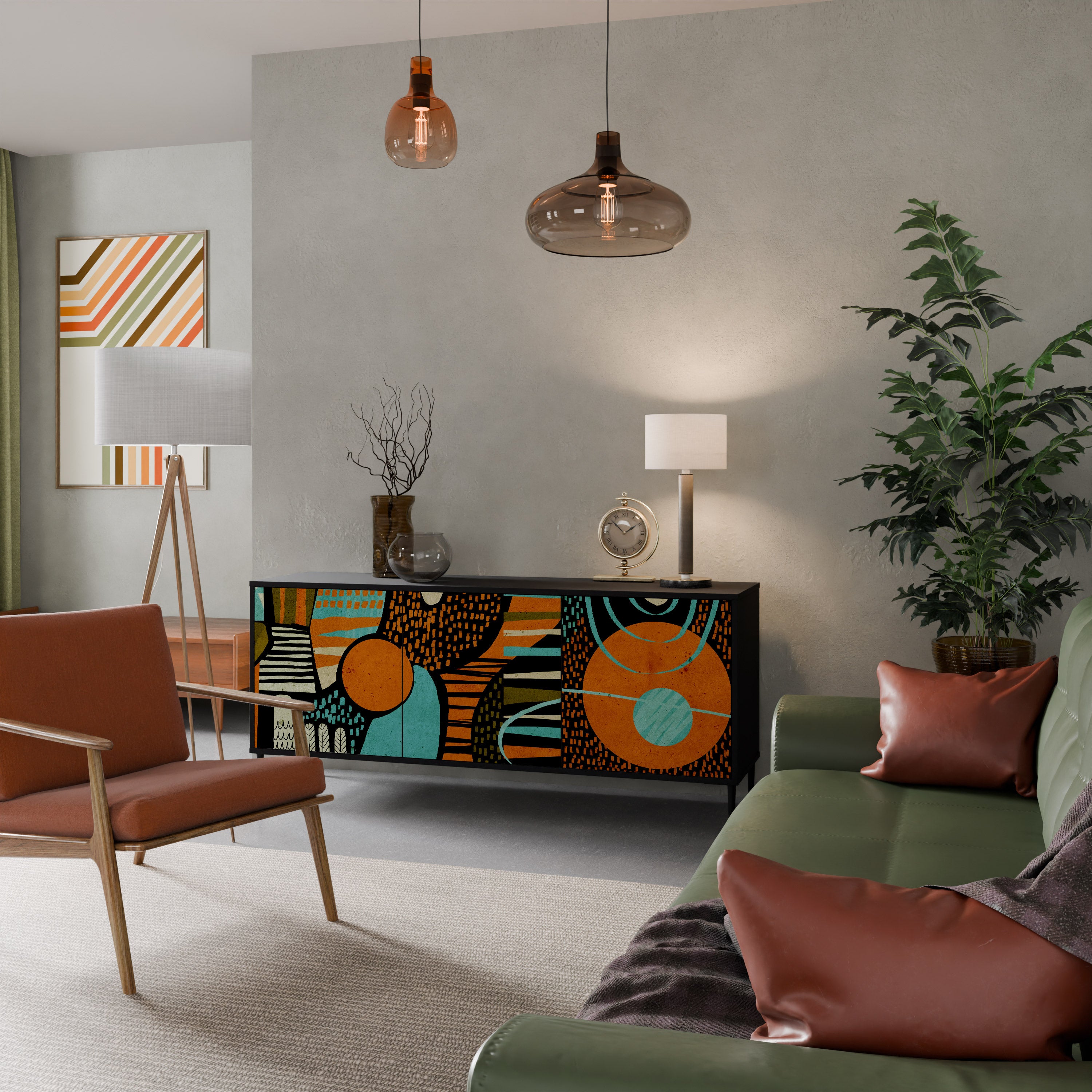 GEODE GLIMMER Třídveřová komoda