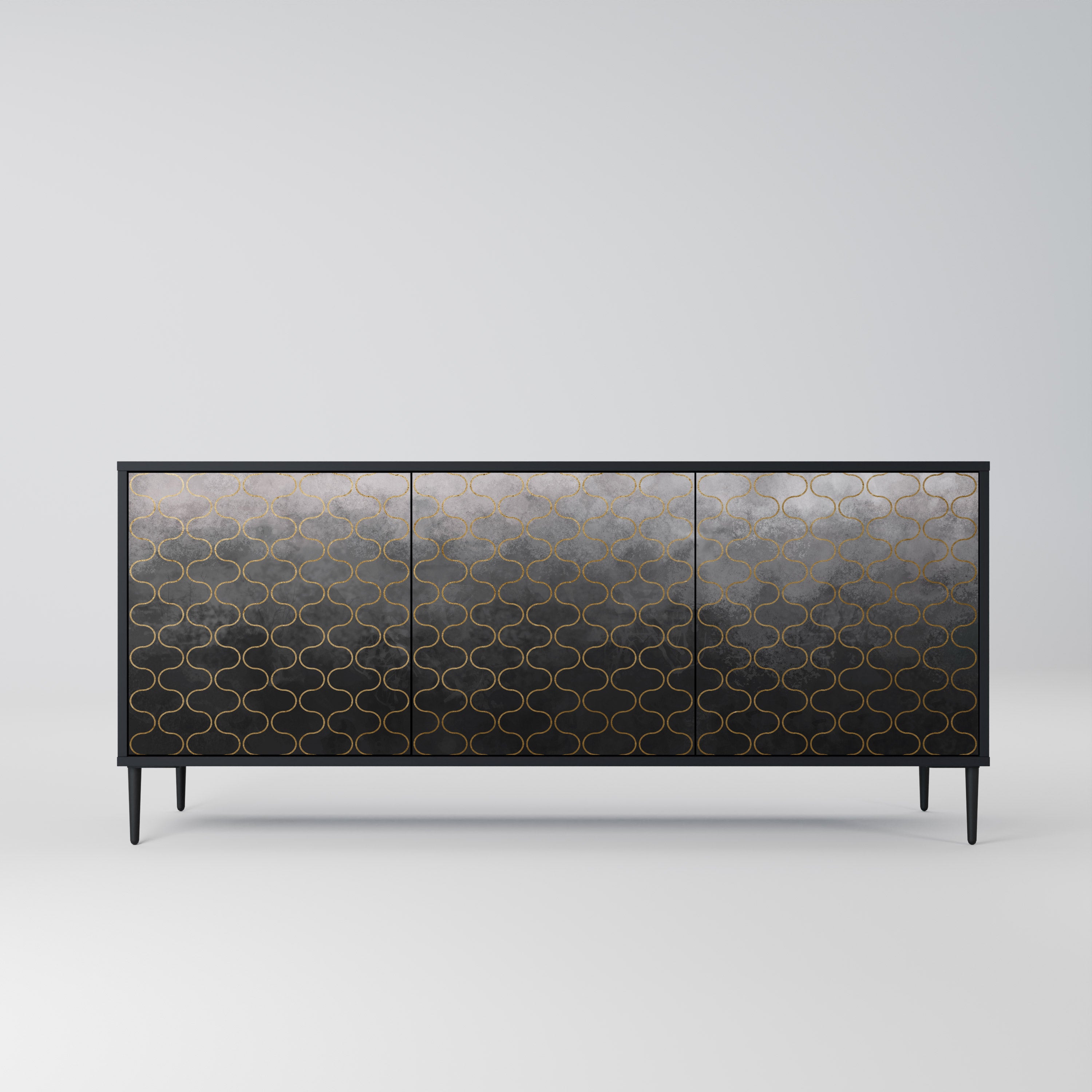 TESSELATED GRAYISH 3-Door Sideboard