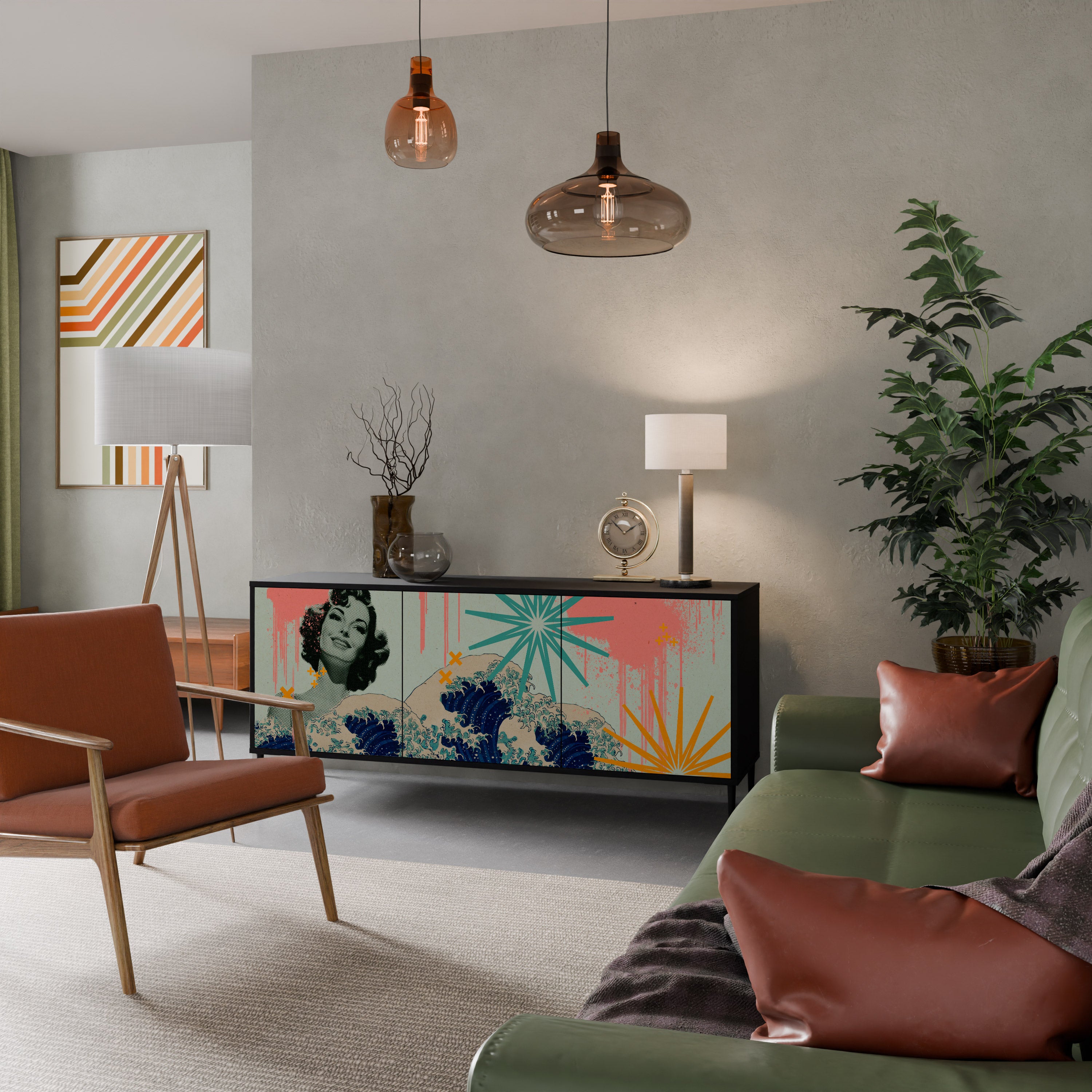 KANAGAWA BEAUTY Třídveřová komoda