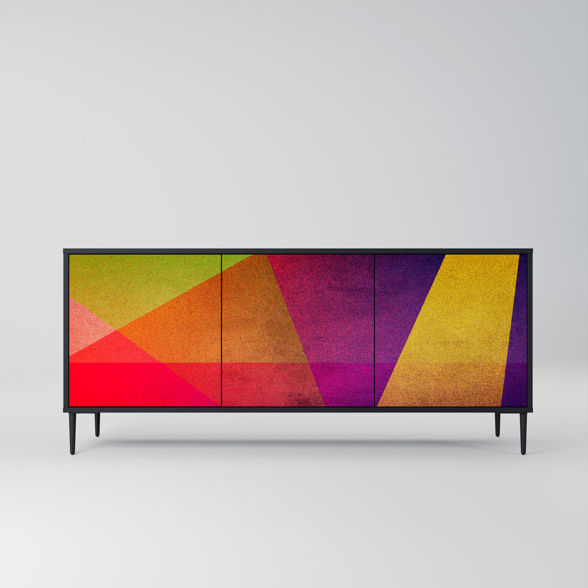 VIVID GEOMETRY Třídveřová komoda