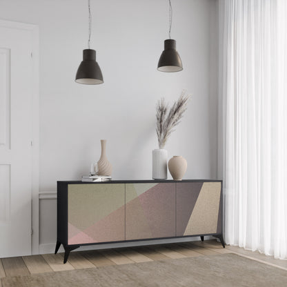 BEIGE GEOMETRY Třídveřová komoda
