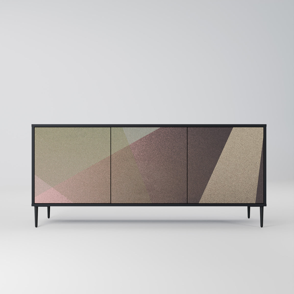 BEIGE GEOMETRY Třídveřová komoda