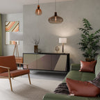 BEIGE GEOMETRY Třídveřová komoda