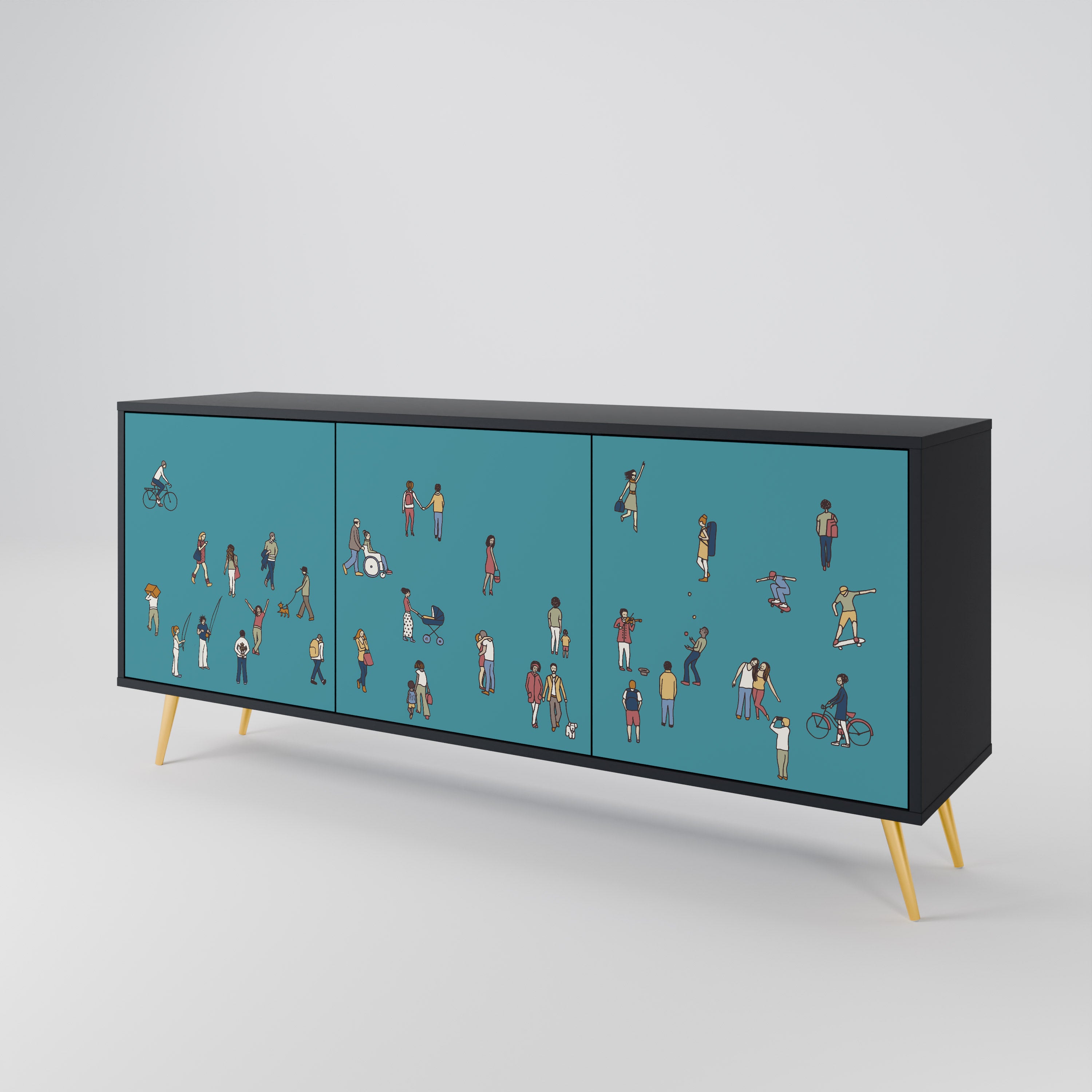 COLLECTIVE STREAM 3-Door Sideboard