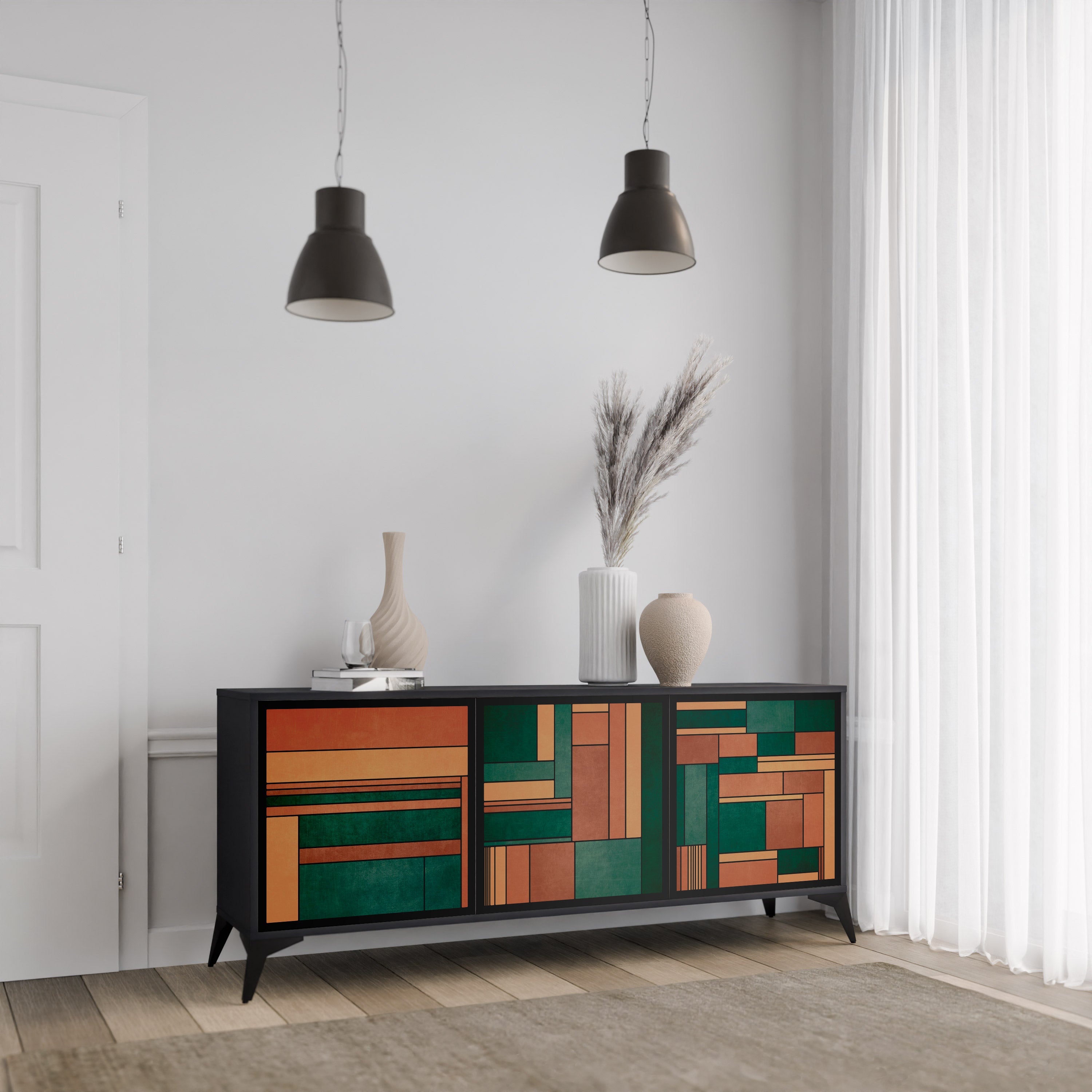 EARTHY FIGURES 3-Door Sideboard