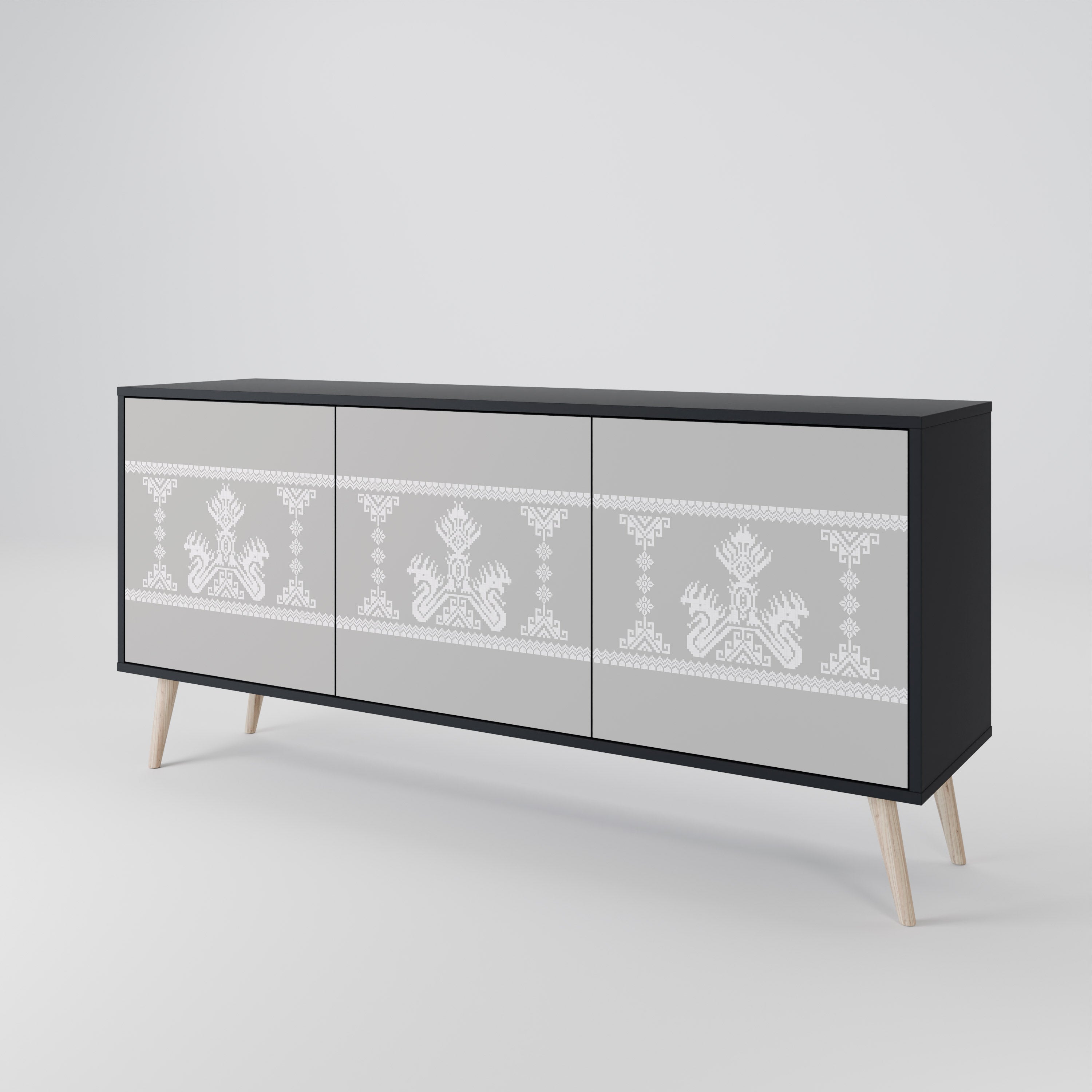 THAI GRAY 3-Door Sideboard