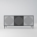 POLYGON ILLUSION Třídveřová komoda