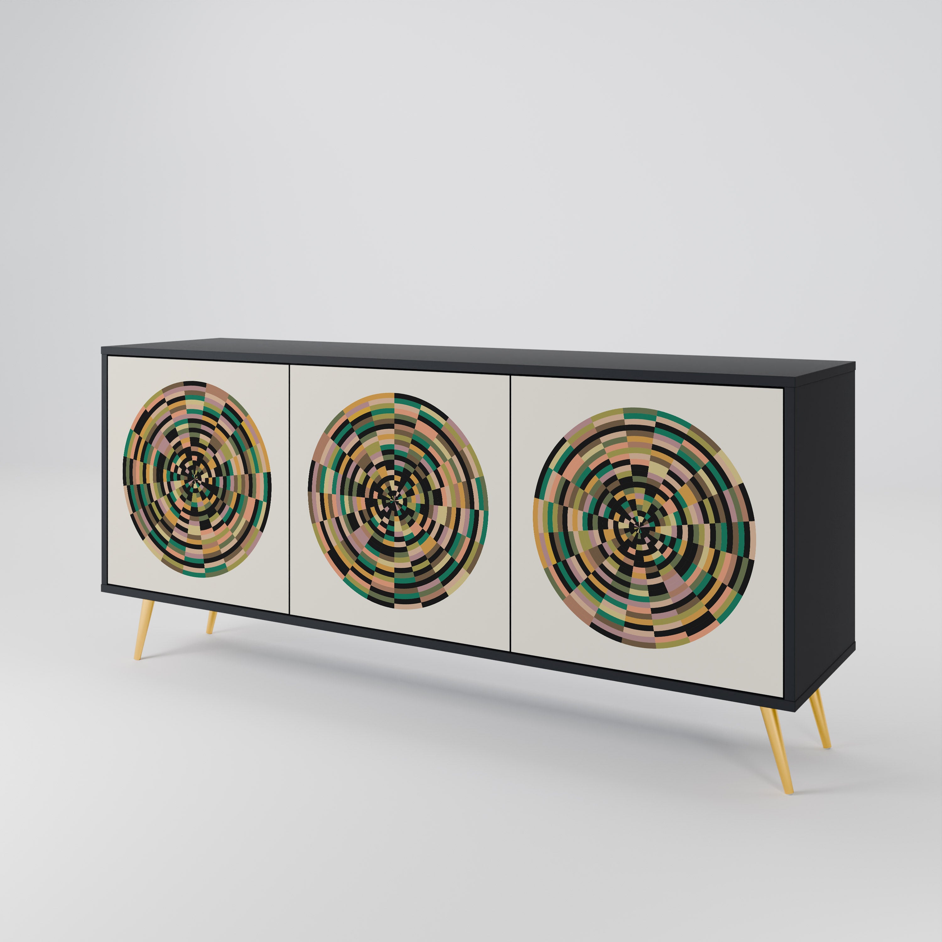 GREEN CIRCLES 3-Door Sideboard