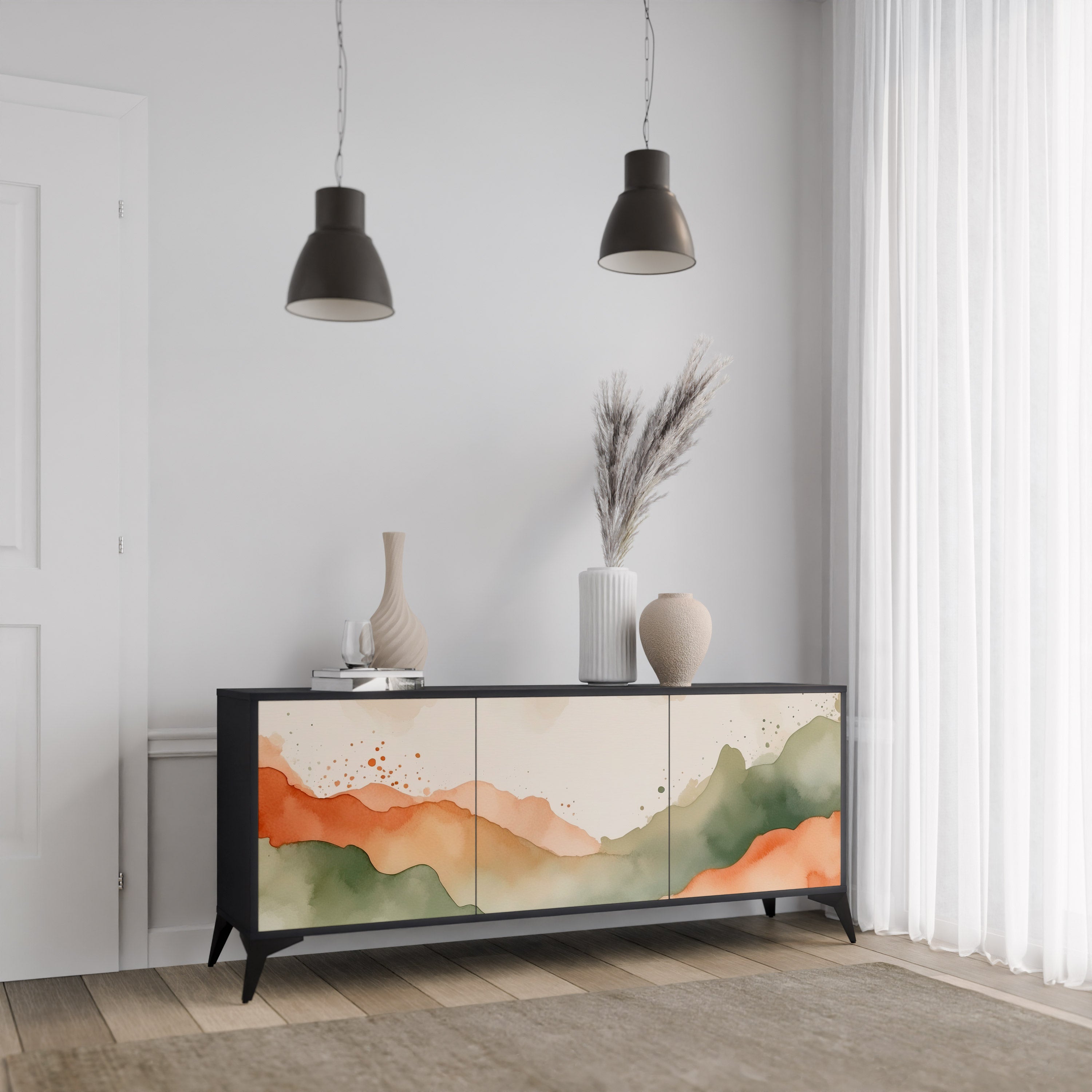 WATERCOLOUR PEAKS 3-Door Sideboard
