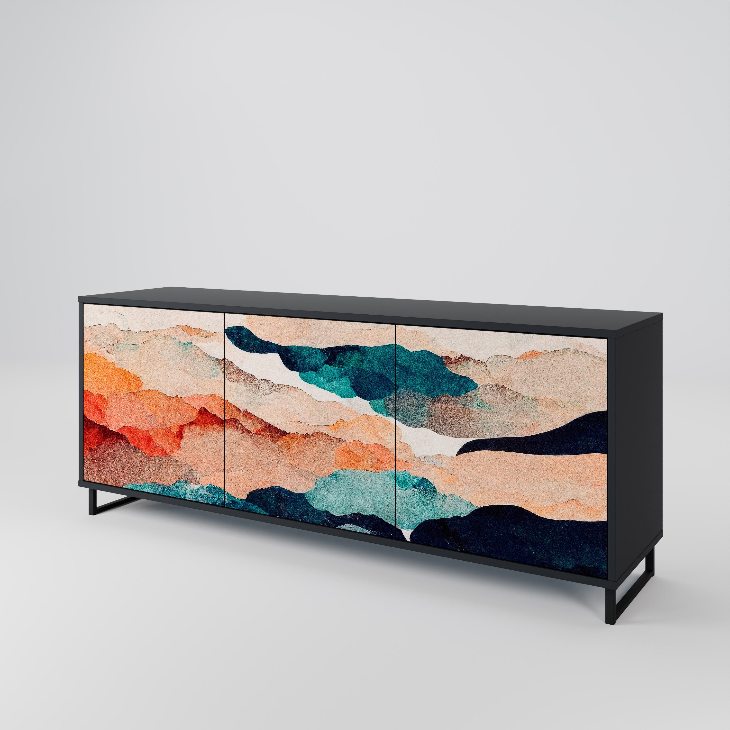 ABSTRACT LANDSCAPE 3-Door Sideboard