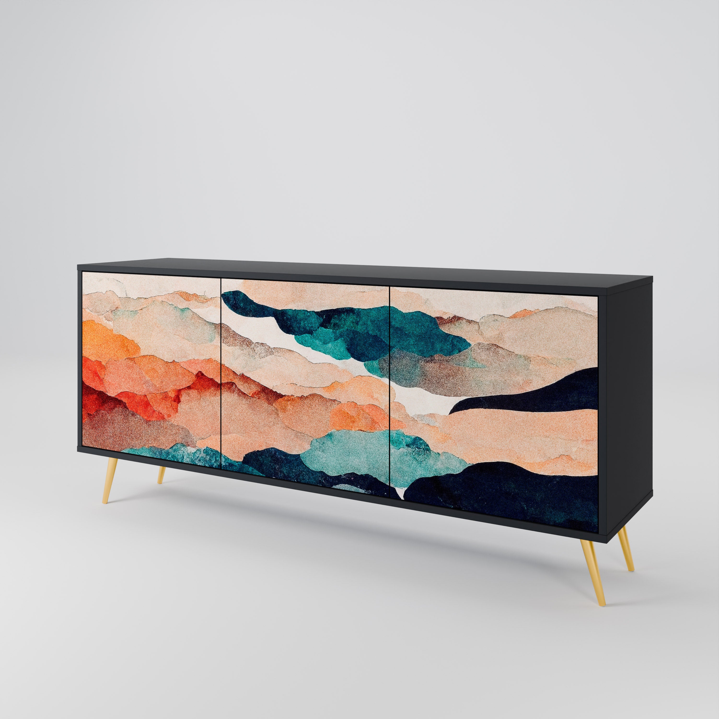 ABSTRACT LANDSCAPE 3-Door Sideboard