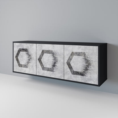 HEXAGONAL FIGURES Třídveřová komoda