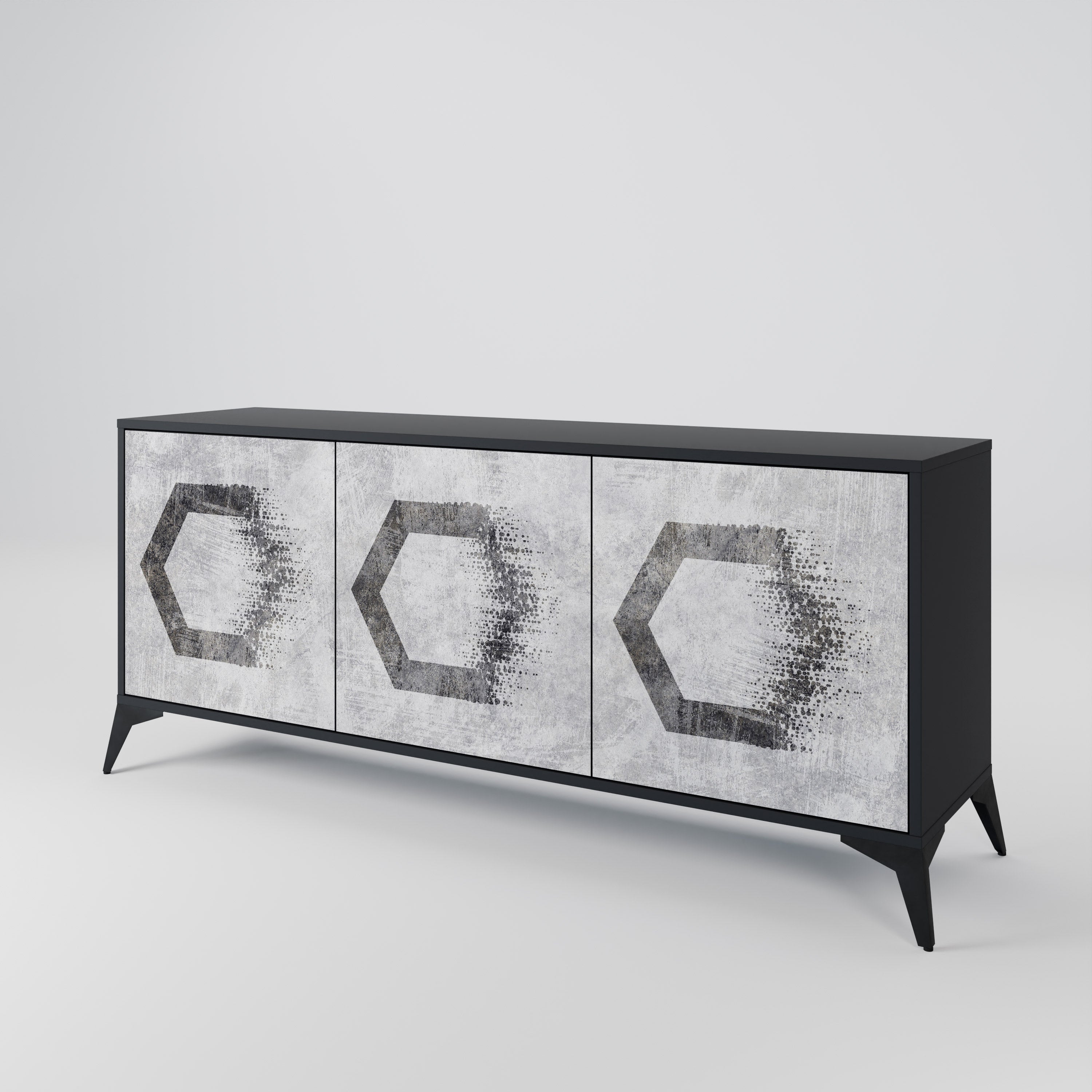 HEXAGONAL FIGURES 3-Door Sideboard