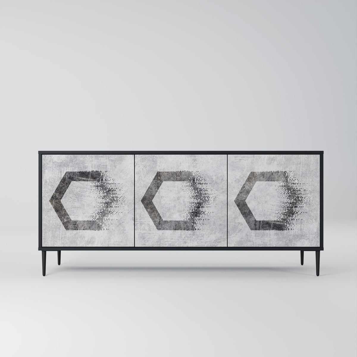 HEXAGONAL FIGURES Třídveřová komoda