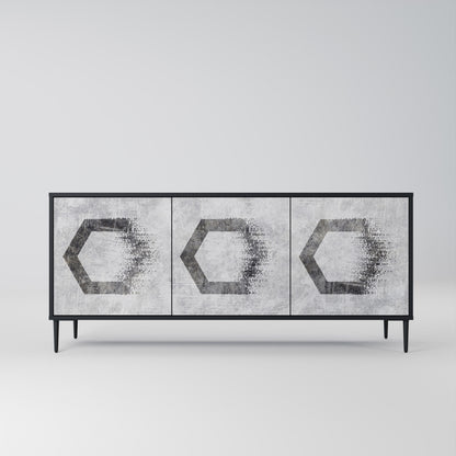 HEXAGONAL FIGURES Třídveřová komoda