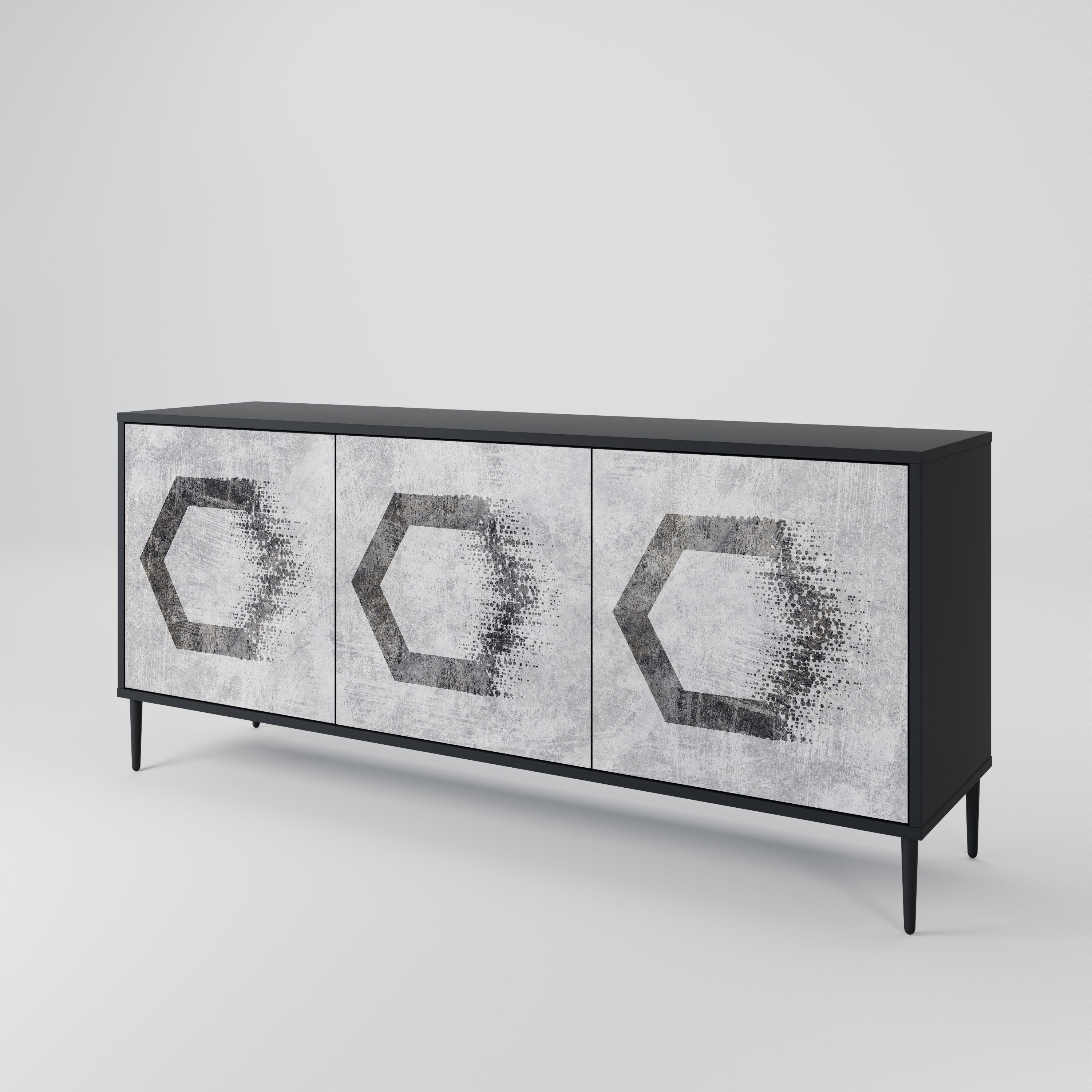 HEXAGONAL FIGURES 3-Door Sideboard