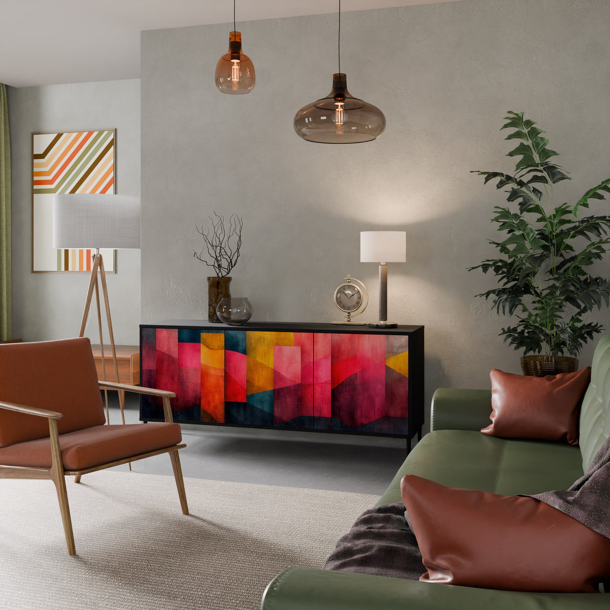 COLORFUL SOUNDS Třídveřová komoda