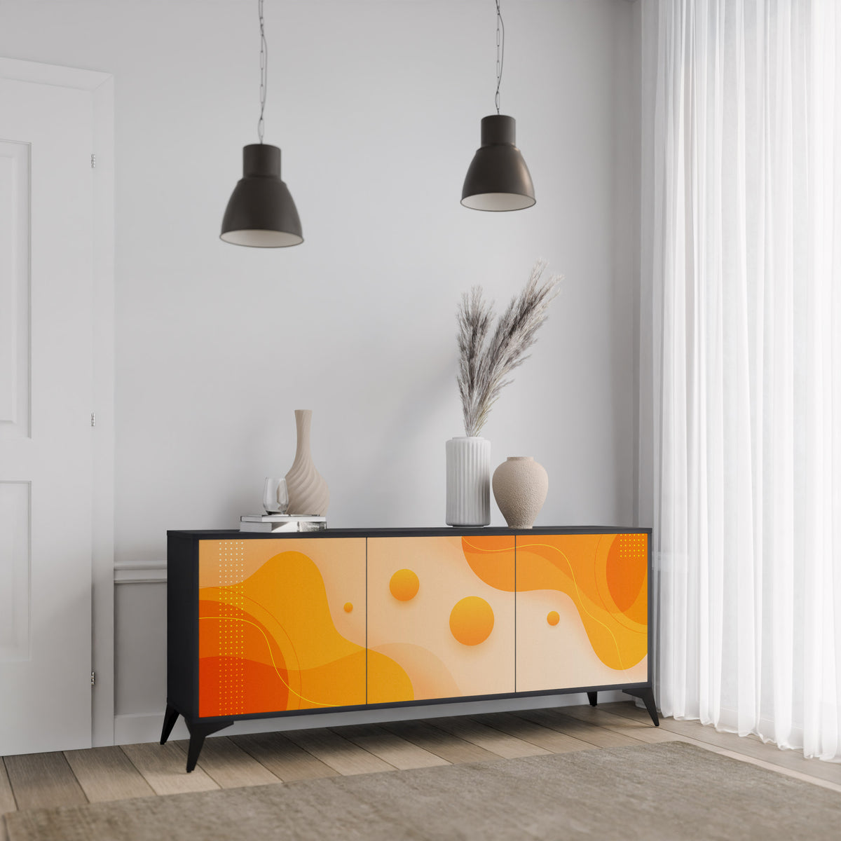 ORANGE ARRANGEMENT Třídveřová komoda