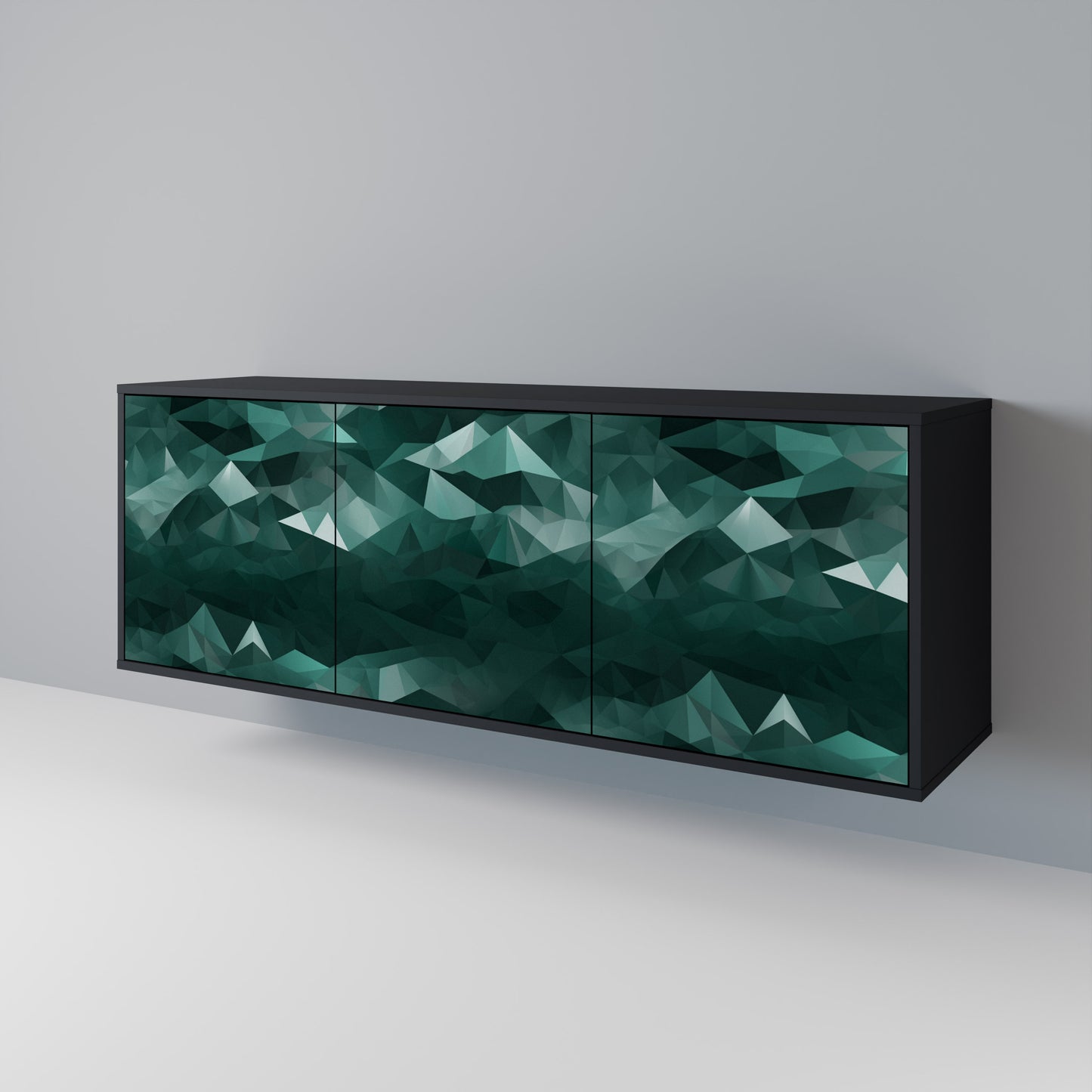 POLYGONAL FLOATING Třídveřová komoda