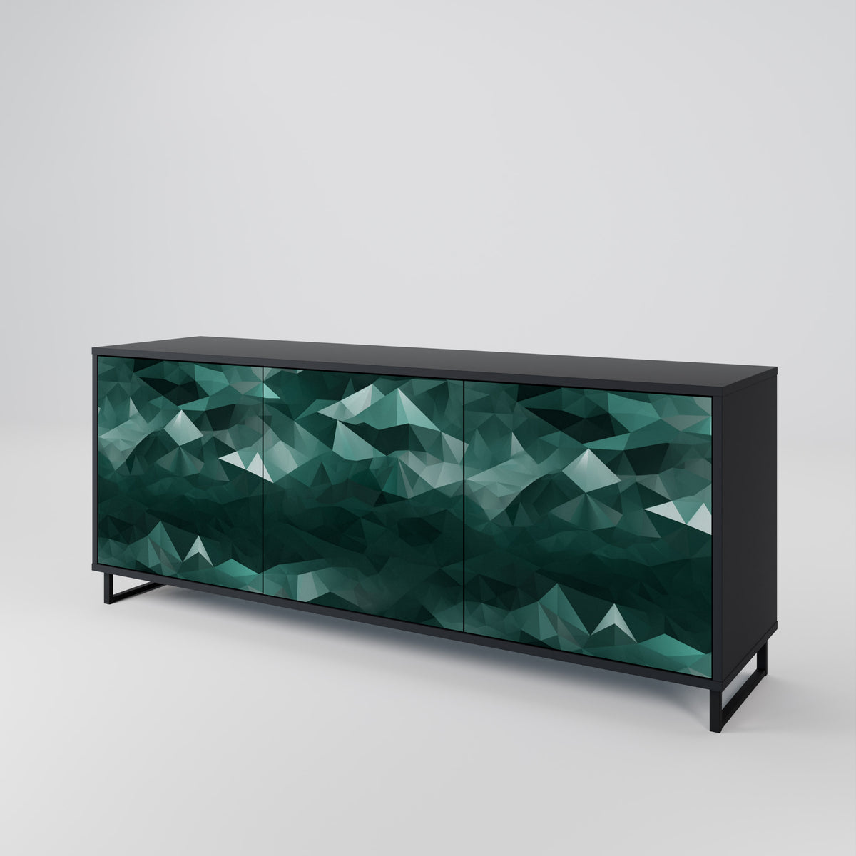 POLYGONAL FLOATING Třídveřová komoda