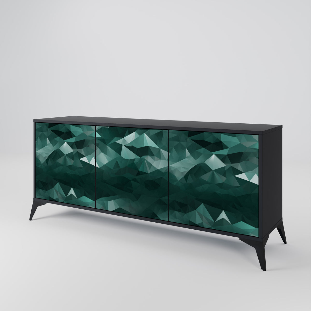 POLYGONAL FLOATING Třídveřová komoda